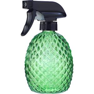 Glass Plant Mister Water Spray Bottle 12oz, Green Mist Spray Bottle for Inside Plants, Hair, Cleaning, Essential Oils, Cats