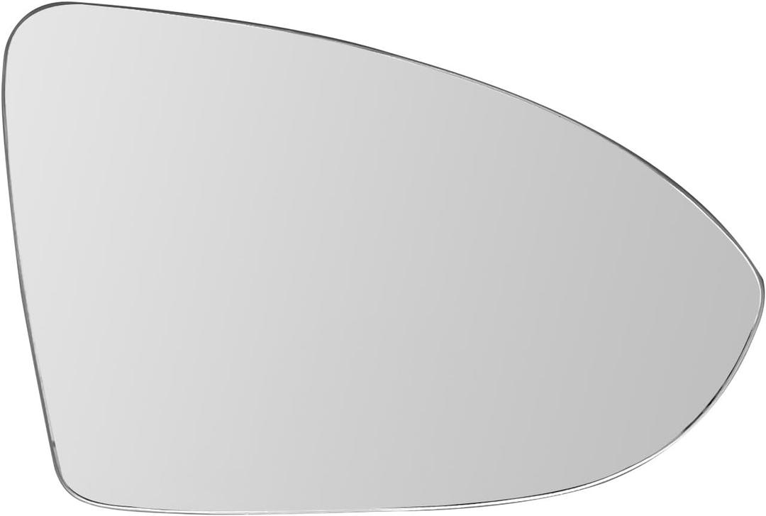 For Volkswagen VW Golf MK7 Heated Mirror - Passenger Side, Compatible with Golf, GTI, R, SportWagen, Alltrack, Jetta - Includes Backing Plate and Rear Holder