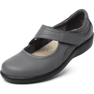 Oviaric Women's Classic Comfort Mary Jane Flats Fashion Casual Dress Shoes Cute Closed Toe Slip On Lightweight Breathable Walking Shoes, Size 10
