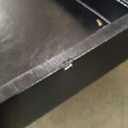 35 * 35 inches Leather Rectangle Serving Tray with Hole Handles,High-End Light Large Service Tray for Ottoman Tray, Tea, Food, Butler - Countertop, Kitchen,Family Dinner, Picnic (Black)