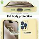 LOVE 3000 Designed for iPhone 15 Pro Max Case, Premium Silicone with [Soft Anti-Scratch Microfiber Lining] Shockproof Protective Phone Case for Men Women Girls 6.7", Creamy Yellow
