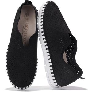 Project Cloud Womens Shoes - Lightweight Summer Loafers for Women with Memory Foam Insole - Breathable Womens Loafers - Perfect Summer Shoes for Women 2025 (Rose, Black, 10)