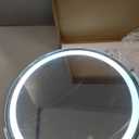 ROLOVE Makeup Mirror with Lights, 18 Inch Vanity Mirror with Lights, Lighted Makeup Mirror, Smart Touch Control Round Lighted Vanity Mirror, Tabletop  Desk Mirror, Gifts for Women, Wife, Mom, Girls (White)