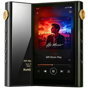 Hi-Res Music Player MP3 with Android - Dual ESS9018Q2M DAC Chips, 13H Playtime Bluetooth 5.2 WiFi USB Digital Audio Player, 4.4mm Balanced Output, Supports ISO/DTS/DSD512