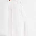 BTFBM Wide Leg Palazzo Pants for Women Casual Flowy High Waist Trousers 2025 Fall Summer Boho Beach Vacation Clothes (White, S)