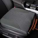 kingphenix Car Seat Cushion – Memory Foam Pad for Driving Comfort – Boosts Height and Relieves Coccyx & Lower Back Pain – Car, Truck, Office Chair (Leather & 4D Mesh Gray)