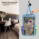 Trash Bags Holder,Plastic Bag Holder,Large Capacity Grocery Bags Holder,Shopping Bags Storage,Garbage Bag Holder,Breathable Mesh Small Trash Bag Organizer Dispenser (Blue)