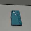 for Motorola Moto G 5G / One 5G Ace Wallet Case with Card Holder, RFID Blocking Credit Slots Kickstand Shockproof Phone Cover Fit for Moto One 5G UW ace Phone Case Turquoise