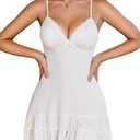 Avidlove Lingerie for Women Nightgown Lace Modal Sleepwear V-Neck Chemise Full Slip Babydoll Nightdress size M