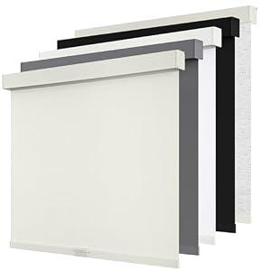 SUNOFF Cordless 100% Blackout Roller Shades Blinds for Windows Free-Stop, Pull Down Room Darkening with Valance, Thermal Insulated Woven Fabric Window Door Blinds for Home, Office, Beige 28" W x 72" L