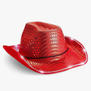 5 PCs Shiny Sequin Light Up Cowboy Hat Flashing Western Cowgirl Hat Vintage Dance Ball Disco Jazz Hats Party Costume for Men Women