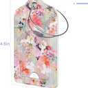 6 x 2 Pack PU Leather Luggage Tags for Suitcase, Travel Cruise Luggage Tag with Privacy Flap, Name ID Label and Metal Loop for Women Men Baggage Handbag School Bag Backpack, Watercolor Flowers