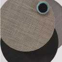 Round Tablemat - Basketweave-Black