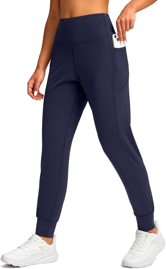 Viodia Women's Joggers with Pockets High Waisted Athletic Workout Yoga Jogger Pants for Women Tapered Sweatpants (X-Large, Navy)
