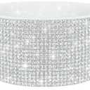 WORBSS Diamond Glitter Silicone Boot for Stanley Cup 20-40oz Tumbler for Simple Modern 30-40oz Trek Tumbler Accessories for 2.8-2.9 inch Trapezoidal Cylinder Base Water Bottles Bottom Anti-Slip Sleeve