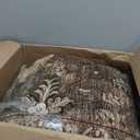 Area Rugs 8'x10' Washable Non-Slip, Floral Vintage Distress Print Pattern Medallion Carpet for Living Room Bedroom Dining Room, Brown Dark Brown