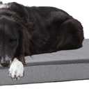 BARK, THE MODERN MATTRESS BED, COOLING GEL MEMORY FOAM DOG BED, 29in x 18in x 3in | 73.5cm x 46cm x 7.5cm, GREY