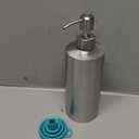 ARKTEK -Stainless Steel Countertop soap dispenser Rust Proof Liquid Hand soap dispenser, Premium Kitchen Pump for Liquid Bathroom Hand Dish Lotion (11.8 Oz / 350 ml) (Silver)