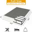 LUMUNANCE Full Size Box Spring, 9-Inch Height High Profile Box Spring Full Mattress Foundation with Fabric Cover, Easy Assembly