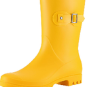 Evshine Women's Mid Calf Rain Boots Waterproof Garden Shoes, Size 40