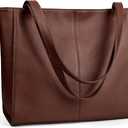 Genuine Leather Tote Bag for Women Work Travel Leather Purse Handbags