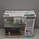 Intex 64417ED 22in Queen Dura-Beam Comfort Plush High-Rise Inflatable Air Mattress with Built in Pump for Travel and Camping, 600lb Weight Capacity (Grey)