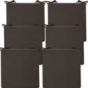 Preboun 6 Pack Outdoor Chair Cushions 19" x 19" x 3" Patio Waterproof Fade Resistant Seat Cushions with Ties Replacement Chair Pads for Patio Furniture Garden Sofa Couch (Brown)