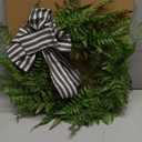 COLLECTIVE HOME - Artificial Wreath, 23" Artificial Wreath for Front Door, Spring Green Leaf for Window Wedding, Home Porch Patio Garden Decor (Fern with Lightly Flocked)