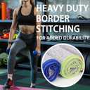 2 x 5 Pack Microfiber Gym Towels for Working Out, 16" X 26.8", Silver ION Odor-Free Absorbent Fiber, Fast Drying and Quick Dry Towels for Body Sweat, Working Out (Multicolor)