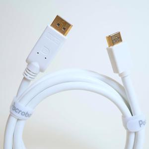 Pacroban DisplayPort (Source) to HDMI (Display) Cable, 4K 60Hz/FPS, CL3 Rated in-Wall Safe, 10-Foot White Cord