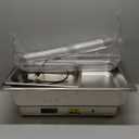 2 Pack Electric Chafing Dishes Adjustable Temp Roll Top Food Warmer with 2 x 4.5 QT Size Pans, Stainless Steel Buffet Servers and Warmers, Temp Display Food Warmer Transparent Lid Chafers for Parties