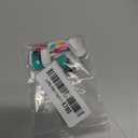 24Pcs Summer Press on Nails Short Square Fake Nails with Sea Wave Coconut Tree Design Acrylic Nails Blue Glitter Glue on Nails Reusable Stick on Nails for Women Spring Summer Nail Art