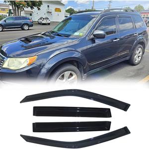 94089 Side Window Wind Vent Deflector,4pcs Outside Mount Tape-On Nice Sun Rain Guards Set,Window Visor fit for 2009-2013 Subaru Forester