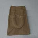 3 Pcs Easter Burlap Basket Bags Easter Jute Bunny Gifts Bag with Handle for Candy Egg Hunting, 7.9 x 7.9 x 4.3 Inch