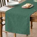 Artoid Mode Forest Green Table Runner, Seasonal Christmas Spring Washable Kitchen Dining Table Decoration for Home Party Decor 13x108 Inch