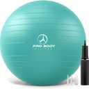 ProBody Pilates Yoga Ball - Exercise Balls, Various Sizes, for Stability, Pregnancy, Workout & Physical Therapy (M: 19-22" (55 cm), Turquoise)
