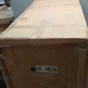 Pre-lit Snow Flocked Hinged Christmas Tree w Tips & Metal Stand