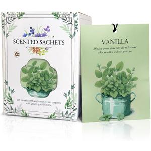 Vanilla Scented Sachet Bags - 12 Pack Closet Freshener Odor Eliminator, Long Lasting Home Fragrance for Drawers, Wardrobes & Cars, House Smell Good Products, Air Freshener for Closet (Medium)