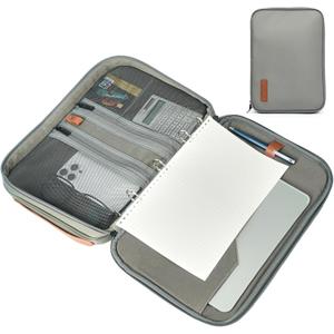 Portfolio Organizer Binder- Premium 3-Ring Padfolios for Women & Men, Zipper Closure,ipad Storage Bag, can Hold All Kinds of documents, Card Slot, Pen Ring, Professional Binder Waterproof -Gray Green Portfolio Organizer Binder- Premium 3-Ring Padfolios for Women & Men, Zipper Closure,ipad Storage Bag, can Hold All Kinds of documents, Card Slot, Pen Ring, Professional Binder Waterproof -Gray Green