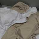 Terry Lined Microfiber Hotel Robe - Luxury Spa Bathrobe by Monarch/Cypress (Beige) M