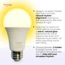 hooga Circadian Rhythm Full Spectrum LED Light Bulb - 2700K, 2100K, 1400K, Flicker-Free, Blue Light Free Night Mode, 7W Energy Efficient Warm White for Sleep, Relaxation & Focus - 4 Pack