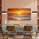 Yuaxker large Beach Canvas Wall Art Modern Funky Poster Prints Wall Decor for Living Room Bedroom Dining Room Office Home Decor 30x60inch