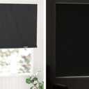 LazBlinds 100% Blackout Roller Shades, No Tools No Drill Cordless Blinds for Windows, Thermal Insulated UV Protection Privacy Window Shades for Bedroom (36''W x 72''H, Black)