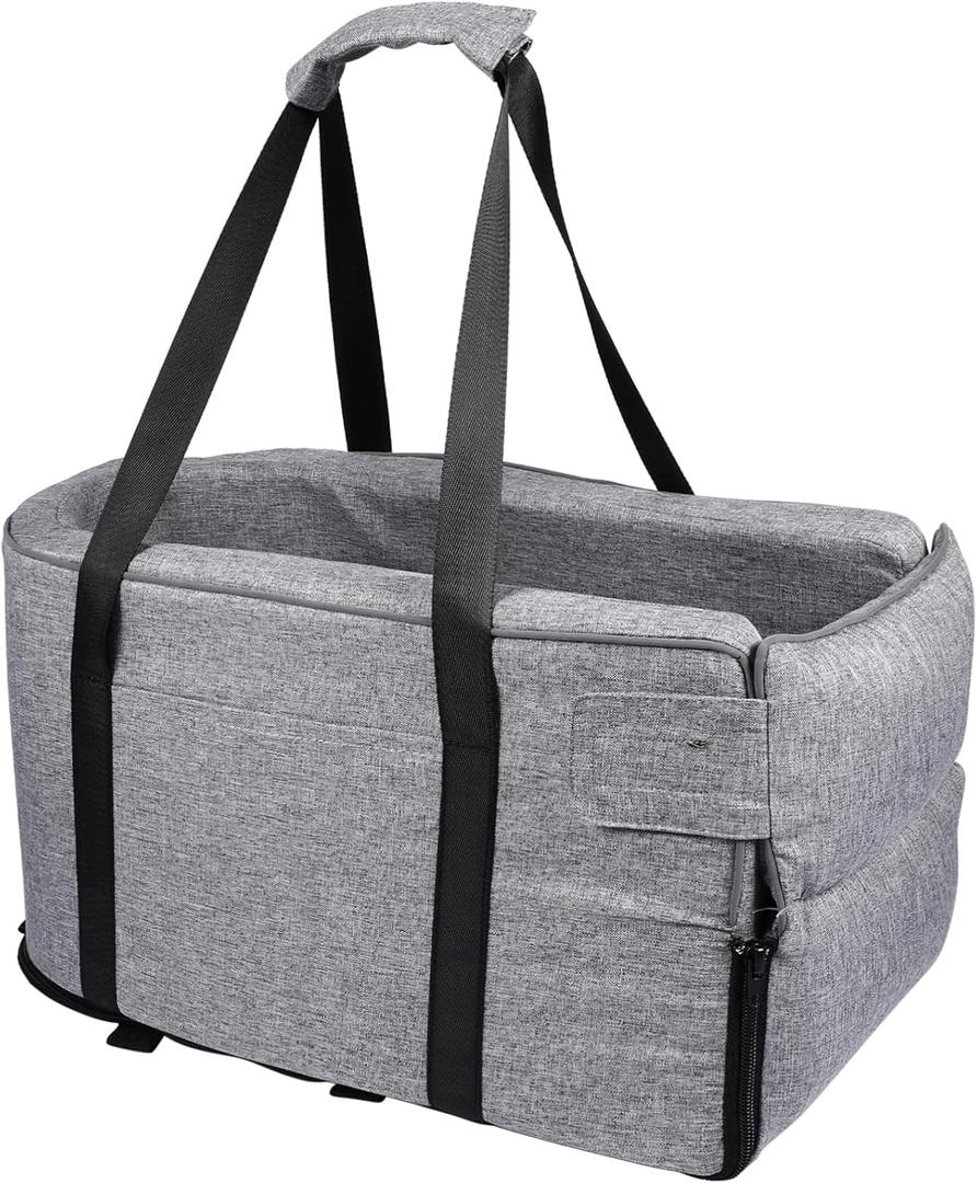 VANZACK Car Pet Nest Dog Seat for Small Console Pet Seat with Safety Hook Travel Accessory