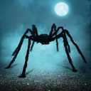 JOYIN Halloween Outdoor Decorations Giant Spider, 5 Ft Large Spider for Yard Lawn Garden Patio Scary Halloween Outside Decor, Indoor Haunted House Prop and Home Party Decor, Black