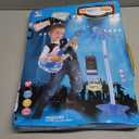 TAKIHON Guitar and Microphone Set for Kids,Guitar Toys with Music&Colorful Light,Adjustable Height Microphone with Stand,Karaoke Toys Gift for Boy,Girls,Toddlers(Blue)-Upgraded