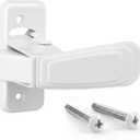 Replacement Screen Door Latch, Heavy Duty Inside Door Handle Compatible with Storm Doors Handle, Interior Latch for Screen and Storm Doors(for Non-Spring Loaded Strike,White)