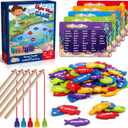 SpringFlower Wooden Magnetic Sight Word Fishing Game, Sight Word Educational Toy for Age of 3,4,5,6 Year Old Kids, Boys & Girls, Homeschool, Visual, Tactile and Auditory Learning