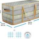 ZOBER Christmas Ornament Storage Box Plastic - Stores 128 3" Ornaments with Individual Trays - Ornament Organizer Storage Box, Durable Christmas Containers Holder - Gold