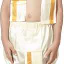 Chandrakala Dhoti & Angvastram Set for Boys, South Indian Dress with Golden Border (KB105-P) Size 10